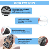 SCENEREAL Dog Paw Protector Anti-Slip Grips to Keeps Dogs from Slipping On Hardwood Floors, Best for Summer Hot Pavement, Dog Shoes Booties Socks Replacemen L 36 Pieces