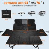 OLenyer Dog Car Seat Cover-Large Space,Back Seat Extender for Dogs,Car Seat Protector,Car Seat Cover Hard Bottom Holds 400 lbs,Upgraded Material Waterproof Pet Car Bed Dog Hammock for Car, SUV,Truck