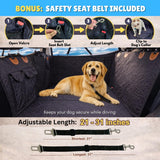 FURRY VOYAGE Back Seat Extender for Large Dogs, Dog Car Seat Cover Hard Bottom Holds 400lbs, Waterproof Nonslip Dog Hammock for Car, Large Car Seat Protector for Car, SUV, Truck, Universal Fit