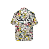 COWSROCK Custom Dog Grooming Smock with Cute Puppy Print – Waterproof, Hair-Resistant Jacket with Logo and Name, Full-Zip Uniform with Pockets for Groomers, Vets, and Pet Salons