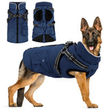 Dog Winter Coat with Harness Built-in | Waterproof Dog Jacket with Zipper & Fleece Lining | Reflective Cold Weather Coat for Small Medium Large Dogs