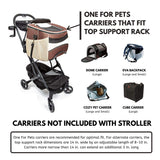 One for Pets 3-in-1 Luxury Pet Carrier, Booster Seat and Stroller for Small and Medium Size Dogs and Cats, No Assembly Required, Black (Chickadee)