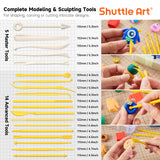 Shuttle Art Polymer Paste, 50 Colours of Modelling Clay with Modelling Tools Accessories, DIY Clay Kit Oven Bake, Non-Toxic for Children