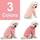 JAMPAYANG Dog Sweater, 3 Pack Dog Sweaters for Small Dogs or Cats, Girl or Boy, Warm Dog Clothes Shirt Coat for Winter Christmas (Peach, Dark Pink, Light Purple, XX-Large)