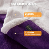 BoxZone Waterproof Dog Blanket for Couch – Double Sided Washable Cat Puppy Blanket, Durable Furniture Protector for Dogs and Cats, Purple White L(60×50)"