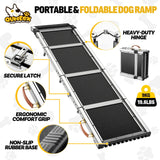 𝟮𝟬𝟮𝟲 𝐔𝐩𝐠𝐫𝐚𝐝𝐞𝐝 Extra Long 71”Dog Ramp for Car with Adjustable Head, Folding Pet Ramp for Large Dogs with Non-Slip Surface Dog Ramps Up to 200 lb for Car SUV Truck