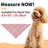 Segarty 15 Pack Triangle Plaid Bibs, 22.8"x15.7" Pet Scarf Washable Dog Bandanas Accessories Bulk for Small Medium Dogs Cats Large Puppy, Adjustable Reversible Boy Pets Birthday Kerchief