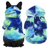 Mklhgty Tie Dye Dog Hoodie, Winter Coat for Small Dogs - Ultra-Soft Adjustable Warm Hood, Breathable Comfort Fabric for Daily Use