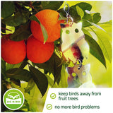 DE-BIRD Reflective Bird Repellent Scare Owl, Easy to Install Decorative Reflective Bird Deterrents for Outside to Scare Birds Away from Porch, 8-Pack