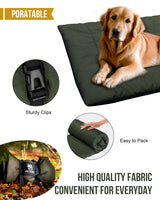 ONETIGRIS Large Dog Bed Washable Matteress Anti Slip Cushion for Pets Sleeping, 3.6ft by 2.2ft Water-Resistant Pet Bed for Indoor Outdoor(Green,L)