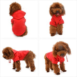 Lovelonglong Blank Basic Hoodie Sweatshirt for Dogs 100% Cotton Fits Small Medium Dachshund Large Dog Red 3XL