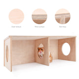 Niteangel Hamster Secret Peep Shed 2-Chamber Hideout & Tunnel Exploring Toys (Large - for Syrian Hamster)