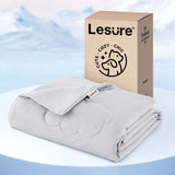 LE SURE Premium Cooling Blanket for Small Dogs Washable - Breathable Pet Throw Blanket with Q-MAX>0.4 for Summer，Soft Cat Cooling Mat, Furniture Protector Couch Sofa，Grey, 25x35