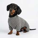 Fitwarm Mock Neck Knitted Dog Pajamas, Warm Winter Clothes for Small Dogs Boy Girl, Pet Pjs, Grey, XXL