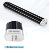 Kittmip Bug Zapper Replacement Bulbs, 40w Black Light Bulb Compatible with Black Flag Bug Zapper Model BZ-40DX, BZ-40MAX, and BZ-40BLK (2)