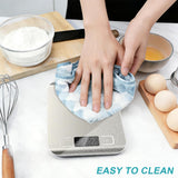 Food Scale, 11lb Kitchen Scale with 6 Units Tare Function & LCD Display, 0.05oz/1g Stainless Steel Digital Food Scale Grams and Ounces for Baking, Cooking, Dieting and Meal Prep (Batteries Included)
