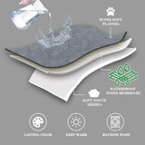 Qeils 1 Pack 4 Dog Blankets for Small Dogs - 4 pcs Waterproof Dog Blanket Washable - Soft Sherpa Fleece Puppy Blanket for Kitten Doggy, Warm Cat Blankets for Indoor Cats, 25"X30", Grey