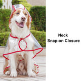 Dog Raincoat, Dog Jacket Hooded Slicker Poncho, Transparent Water Proof Resistant Rain Snow Pet Clothes for Small Medium Large Dogs Blue 8XL