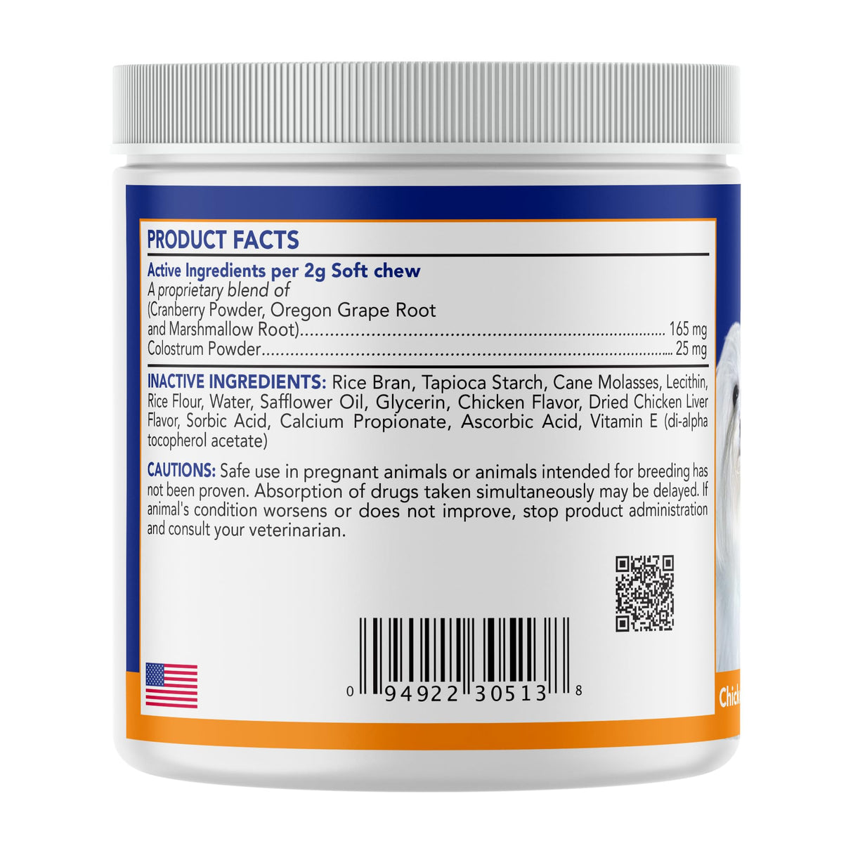 Angels’ Eyes Natural Tear Stain Supplement Chews for Dogs, Prevent Stained Fur, with Oregon Grape Root, Marshmallow Root, Colostrum, No Wheat or Corn, 120ct Chicken