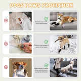 Dog Shoes for Medium Large Size Dogs, Breathable Dog Shoe for Hot Pavement, Dog Booties and Paw Protectors to Prevent Licking, Anti-Slip Dog Boots with Reflective for Summer, Hiking, Snow (Size 6)