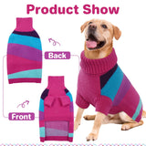 OUOBOB Turtleneck Fall & Christmas Dog Sweater - Pullover Warm Extra Large Size, 3XL - Knitwear for Labrador, Golden Retriever, Doberman, Boxers
