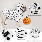 DELIFUR Dog Halloween Dalmatian Costume - Adorable Dog Hoodies for Small Pet Cute Animal Clothes Cosplay Sweatshirt Spotted (Dalmatian, Small)