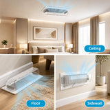 Wea&Hea 2 Pack Magnetic Air Vent Deflector, 9"-15.5" Adjustable Vent Cover with Optimized Ferrite Magnets for Ceiling/Floor/Wall Registers - Clear Heat/AC Deflector for Under Furniture & Home Comfort