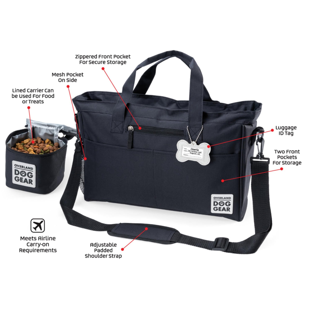 Mobile Dog Gear Day Away Tote Bag Black One Size