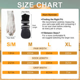 BEAUTYZOO Waterproof Dog Shoes for Winter Cold Weather, Anti-Slip Dog Socks Boots & Paw Protectors, Zipper Dogs Booties to Prevent Licking, Indoor Outdoor Reflective for Small Medium Large Senior Dogs