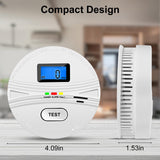 Smoke and Carbon Monoxide Detector with Batteries,2-in-1 Smoke Detector Carbon Monoxide Detector Combo,Smoke and Carbon Monoxide Alarm with Test Button and Digital Display