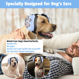 Famikako Upgraded Dog Ear Muffs for Noise Protection - 22dB NRR Noise Cancelling Headphones with Dog Paw Design, Calming Earmuffs for Thunder, Fireworks & Hunting (M, Light Blue-Gray)