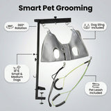 Mluyeri 360 Rotatable Dog Grooming Arm with Clamp,Foldable Adjustable Height Dog Grooming Table Arm with Hammock and Restraint Dog Leashes,Pet Grooming for Small Medium Dogs at Home or Salon