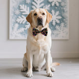 Pai Sence 30 PCS Winter Dog Bow Ties Bulk for Medium Large Dogs Winter Dogs Bowties with Adjustable Ties Bow Ties Party Grooming L