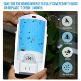 OSVDO 2-Pack Indoor Flying Insect Traps with 8 Refills, UV Light Bug Catcher for Flies, Gnats, Moths, 30-Day Sticky Pads, Silent Fly Catcher for Home