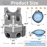 Dog Carrier Backpack - Legs Out Front Facing Pet Carrier Backpack for Small Medium Dogs, Hands-Free Dog Front Carrier, Easy-fit Adjustable Dog Carrying Backpack for Walking Hiking Bike and Motorcycle