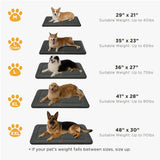 Joydeco Low Profile Dog Crate Mat Reversible Bed Pad, Washable Dog Pad Mat with Ultra Soft Fleece, Compact Design Kennel Beds Mats for Large Medium Small Pets, 36" x 27" Dark Gray