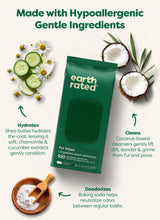 Load image into Gallery viewer, Earth Rated Pet Wipes for Dogs and Cats, Hypoallergenic, Cleaning and Hydrating, for Grooming Paws, Body and Butt, Unscented, 400 Count
