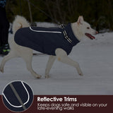 AOFITEE Small Dog Winter Coat, Waterproof Dog Winter Jacket with Zipper & Fleece Collar, Reflective Dogs Puffer Jacket, Small Pet Snow Coat Snowsuit for Yorkshire, West Highland