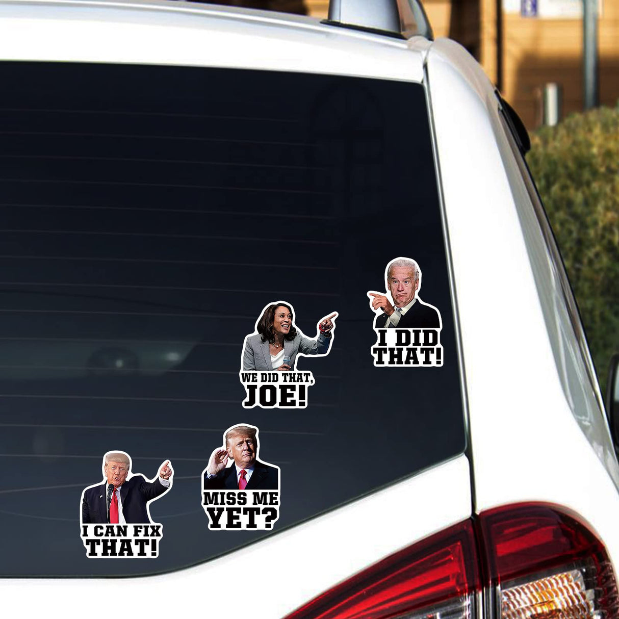 YINENA 100Pcs I Did That Biden Stickers I Can Fix That Trump Stickers Funny Sticker of Joe Biden and Donald Trump Sticker Campaign Logo Parody Sticker for Car Motorcycles Helmets Laptop Decor 2x3 in