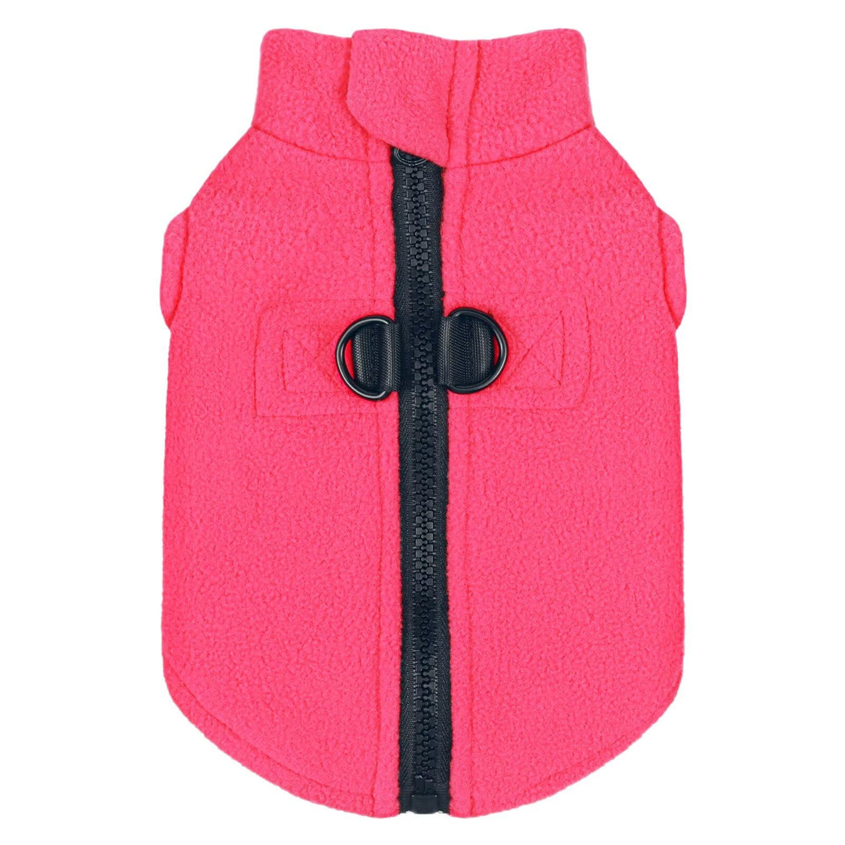 Soft & Comfortable Dog Jacket – Cozy Zip-Up Sweater Vest with Leash Hook, Easy-On Pet Coat for Walks, Outdoor Play, and Everyday Adventures. Pink XL