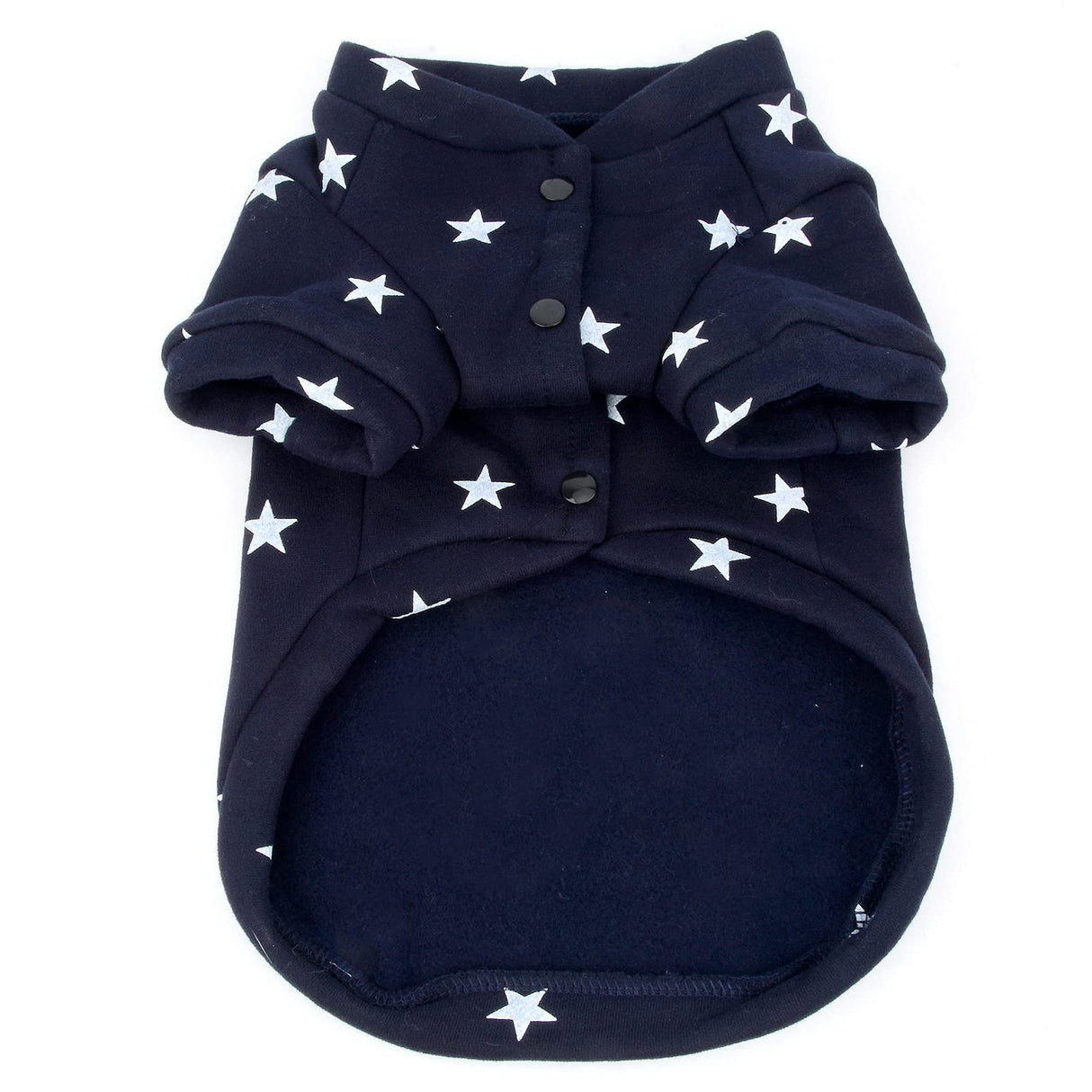 SMALLLEE_LUCKY_STORE Star Print Pet Fleece Sweaters for Medium Large Dogs Boy Girl Crewneck Sweatshirt Soft Warm Winter Coat Puppy Labrador Big Dog Clothes,Blue 5XL
