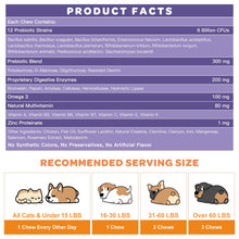 Load image into Gallery viewer, NATURE TARGET Probiotics for Dogs, 6 Billion Freeze Dried Dog Probiotics with Prebiotics &amp; Enzymes, Vitamins, Omega 3, for Digestive &amp; Gut Health, Itch Relief, Reduce Diarrhea, 120 Bites
