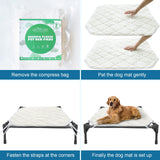 Elevated 2 Pack Soft Plush Dog/Cat Beds Pad, Waterproof with Corner Straps, Machine Washable (Pad Only, Bed not Included)