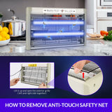 mafiti 2 Pack 20w Bug Zapper Fly Traps Indoor Electric Mosquito Zapper Fly Killer Gnats Fruit Trap for Home Restaurants Kitchen Garden