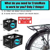 DIY Conversion/Bike Dog Carrier Package (Crate NOT Included) Padded Liner is 2 Sizes in One + 4 Point Safety Harness & Heavy Duty Fasteners Holds Pets 20lb+ for Safe Pet Bicycle Travel