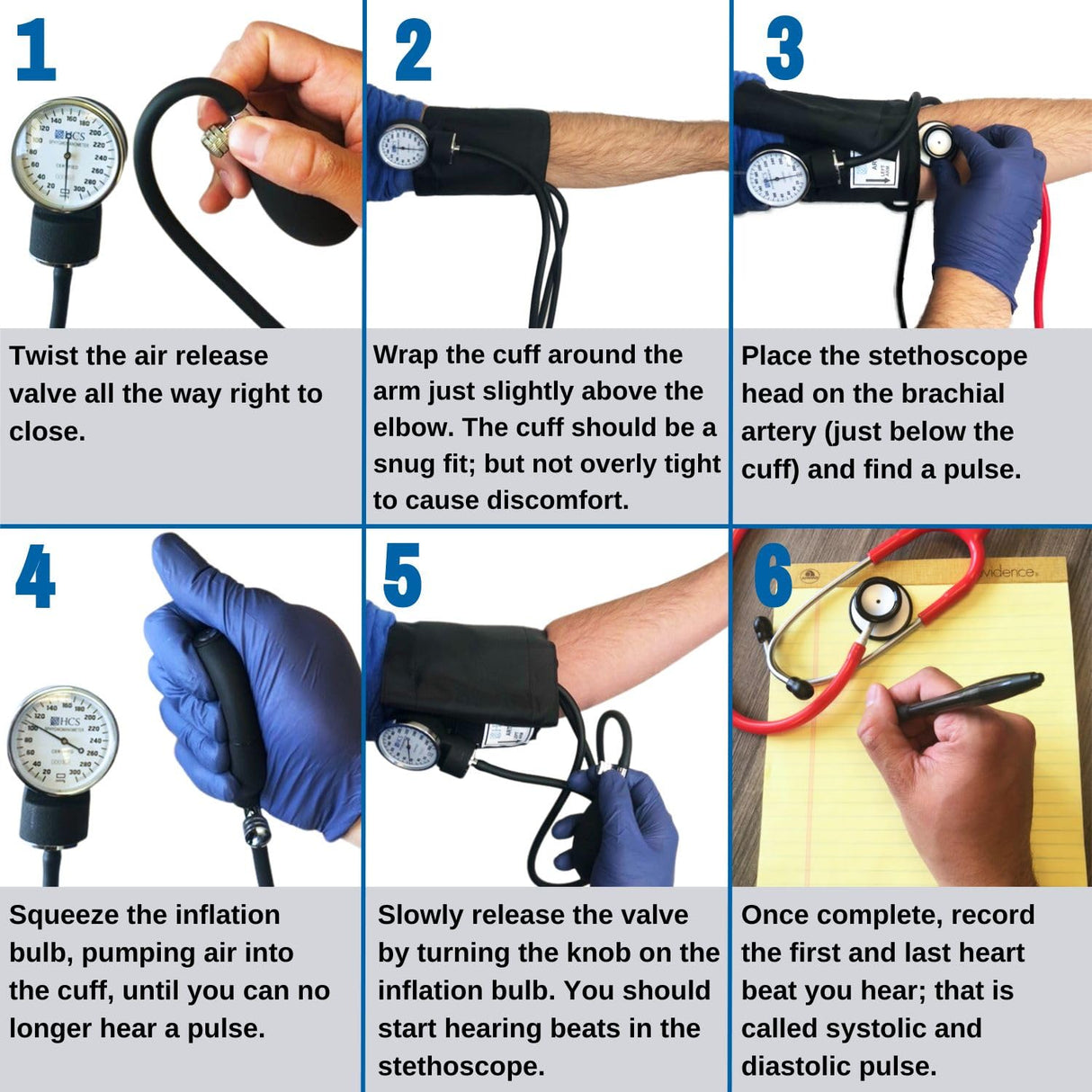 HCS Extra Large Blood Pressure Cuff Manual - Aneroid Sphygmomanometer, X Large Adult - Medical, Home, Elderly Care - BP Cuff Manual - XL Blood Pressure Cuff Arm Monitor w/Carrying Case