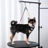 Phenfor Dog Grooming Table Arm with Hammock - Adjustable Height, Pet Grooming Hammock, No Sit Haunch Holders, Loop Noose Heavy-Duty Clamp (Black)