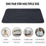 JoicyCo Dog Bed Soft Dog Crate Pad Mat for Medium/Large Dogs, 36 in Non-Slip Bottom Washable Dog Sleeping Mattress Pet Beds Cat Bed Kennel Pad, Dark Gray