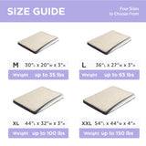 LE SURE Washable Dog Bed Cover Replacement - Large Size Plush Fleece Cover for Orthopedic Egg Crate Foam Pet Mat 36x27x3 Inches, Grey
