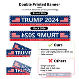 Probsin Trump 2024 Banner 120" x 20" Decorations Take America Back Blue Red Star America Yard Sign Flag Party Supplies Photo Backdrop Poster Hanging Outdoor Gate Decor Fence Door Indoor Wall
